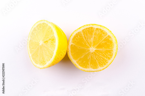 Sliced lemon isolated