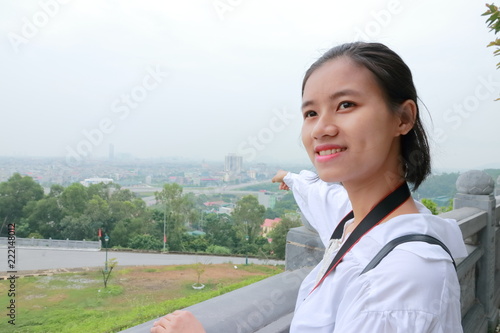 woman traveling to Thanh Hoa , Vietnam