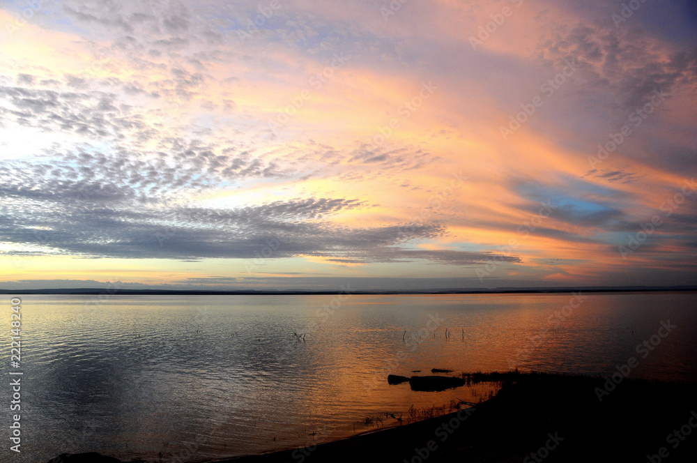 Sunrise on Lake Kariba, Zambia