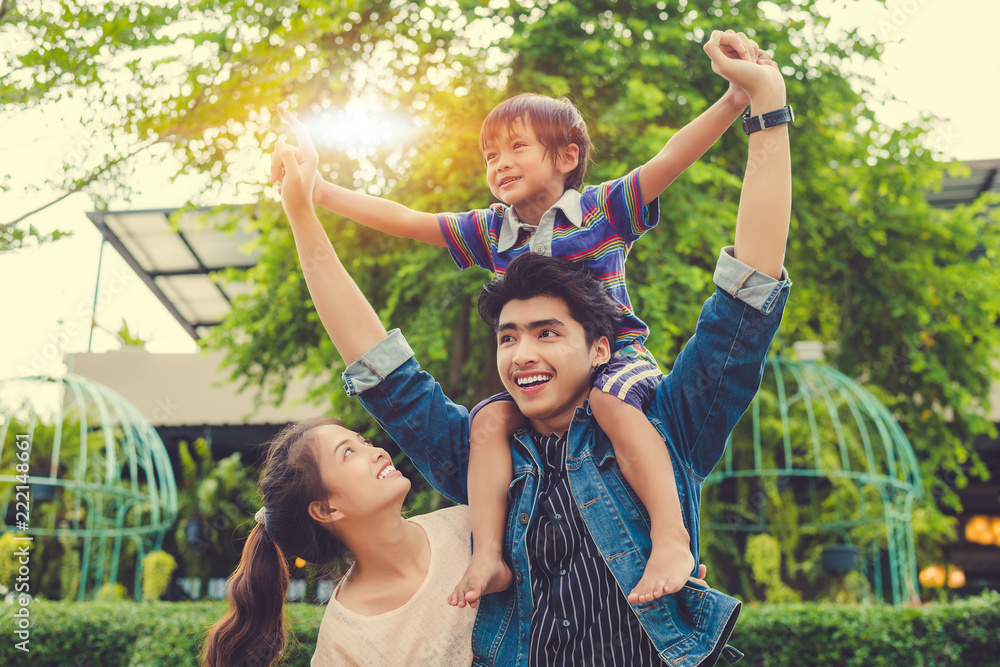 Beautiful Asian family portrait smiling Beautiful Asian family portrait smiling