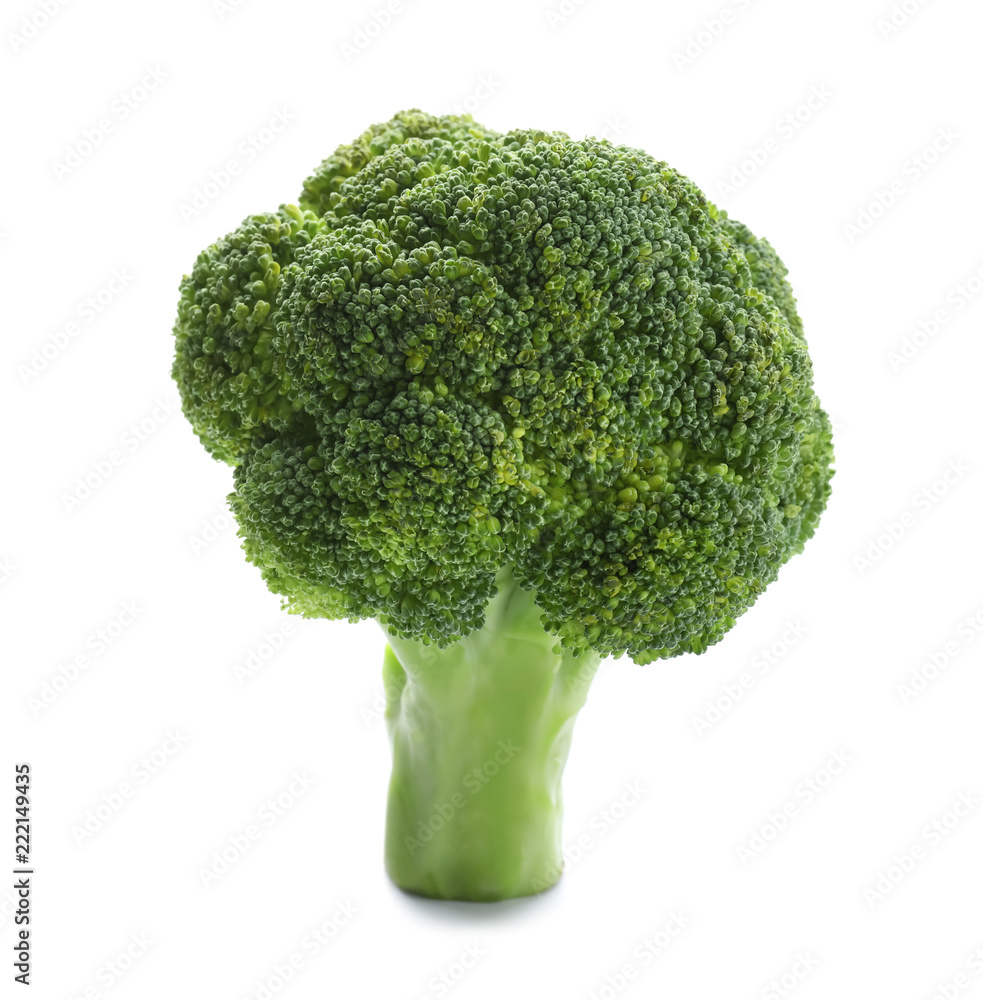 fresh green broccoli on white background fresh green broccoli on white background