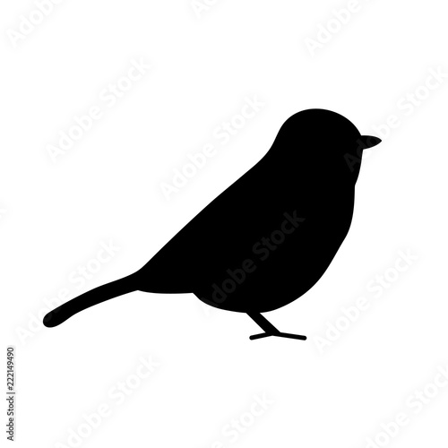 Bird icon, silhouette, logo on white background