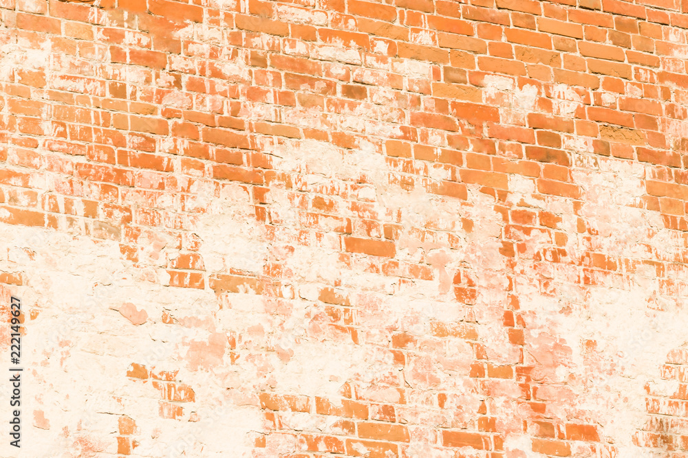 Brick wall close-up as background or texture