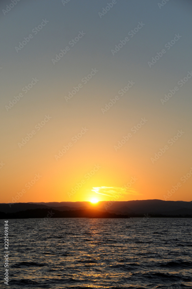Sunset on Lake Kariba in Zambia