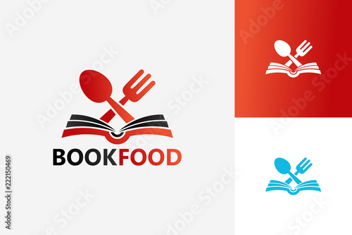 Book Food Logo Template Design Vector, Emblem, Design Concept, Creative Symbol, Icon