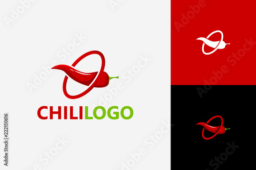 Chili Food Logo Template Design Vector, Emblem, Design Concept, Creative Symbol, Icon