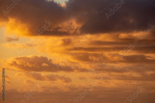 Wonderful sunset in french polynesia photo