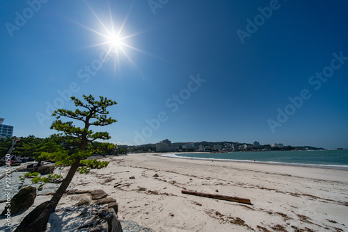 Sandy Beach at Shirarahama, Shirahama, Wakayama, Japan 和歌山白浜 白良浜の砂浜