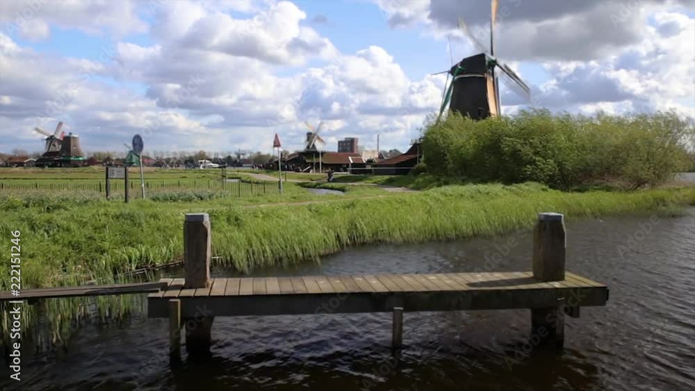 Windmills in Zaanse Schans - Netherlands - architecture video Windmills in Zaanse Schans - Netherlands - architecture video