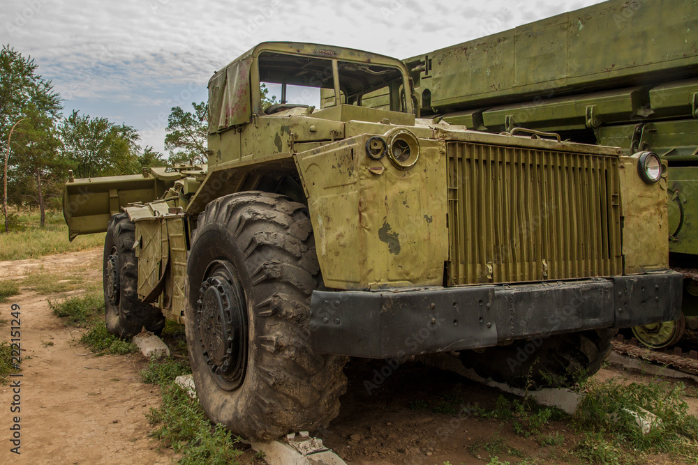 Aggressive military engineering truck. Aggressive military engineering truck.