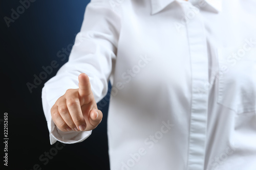 Hand Pointing Forward Gesture