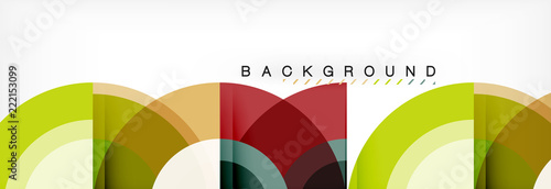 Vector circular geometric abstract background