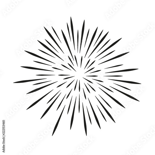 fireworks explosion template on a white background