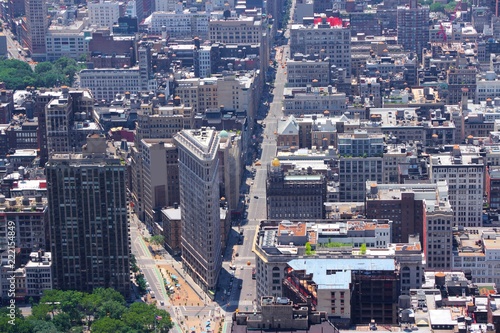 New York Flatiron district aerial view