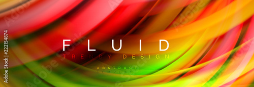 Flowing glowing color motion concept  trendy abstract layout template for business or technology presentation or web brochure cover  wallpaper