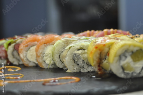 sushi on plate