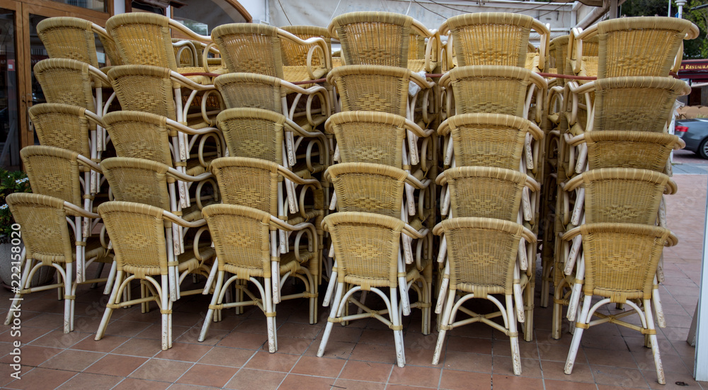 Fototapeta premium decorative wooden chairs
