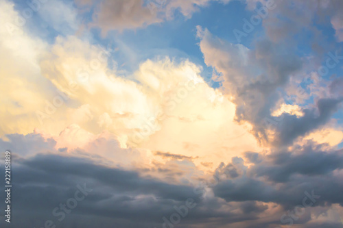 Evening light with clouds and blue sky. © adisorn123