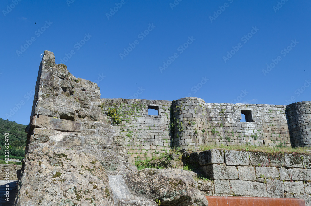 Restos del castillo de Ribadavia, Ourense, Galicia, España.