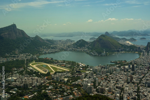 Aerial view of Rio de Janeiro touristc attractions photo