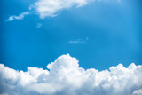 Beautiful pure white clouds on bright blue sky