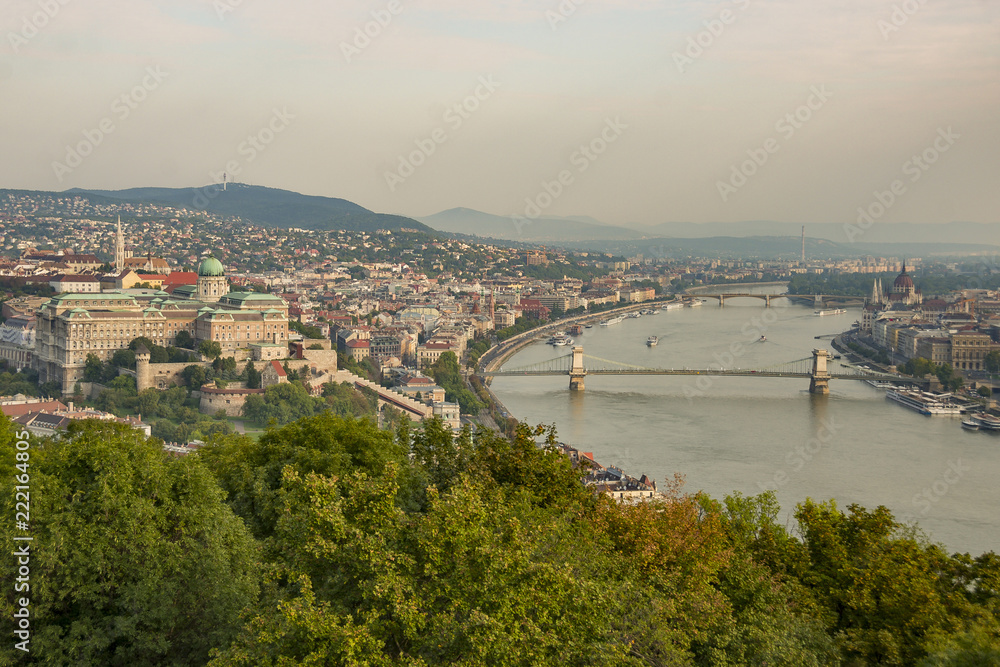 landscape of Budapest sights in 2018 September