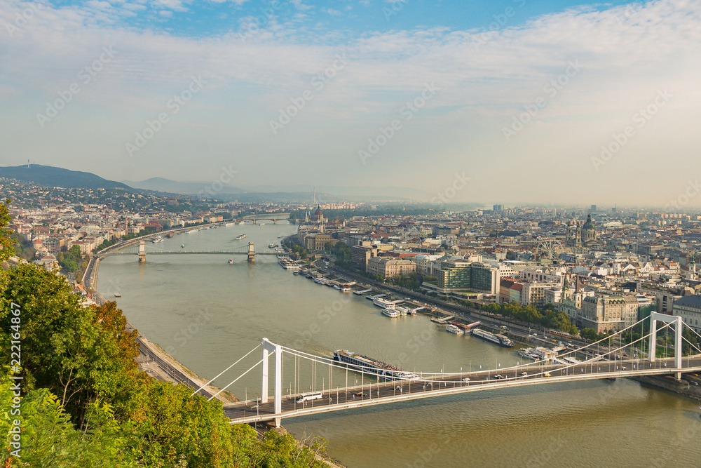 landscape of Budapest sights in 2018 September