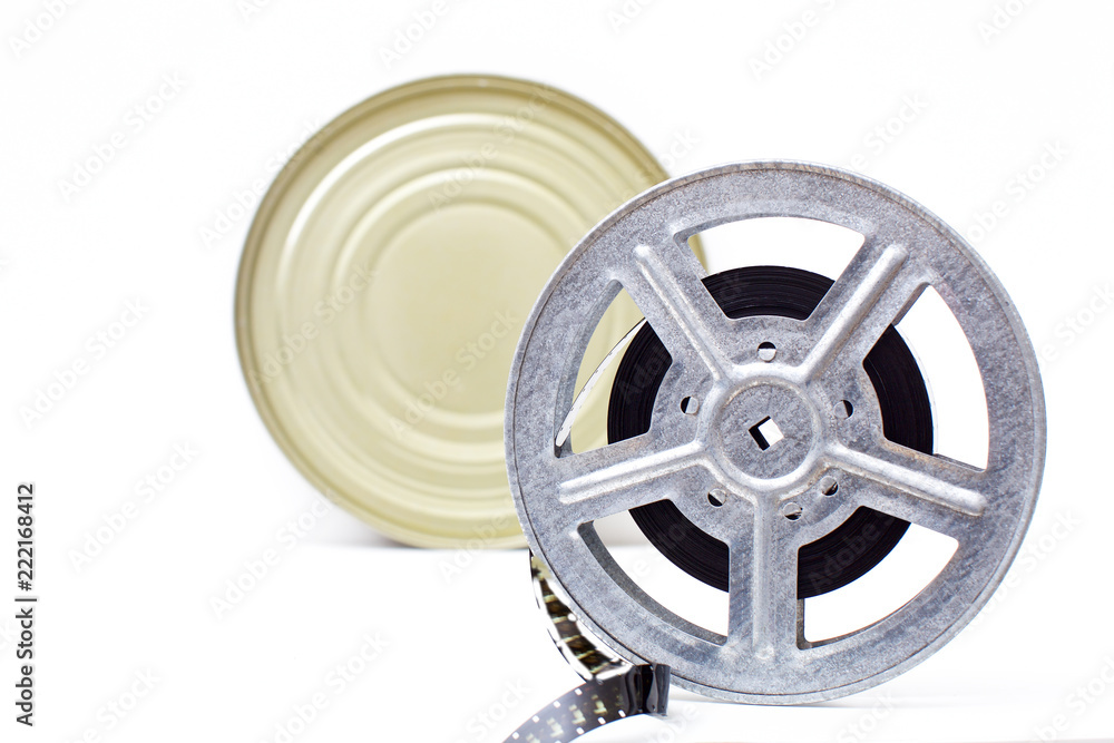 Obraz premium movie film reel on white background