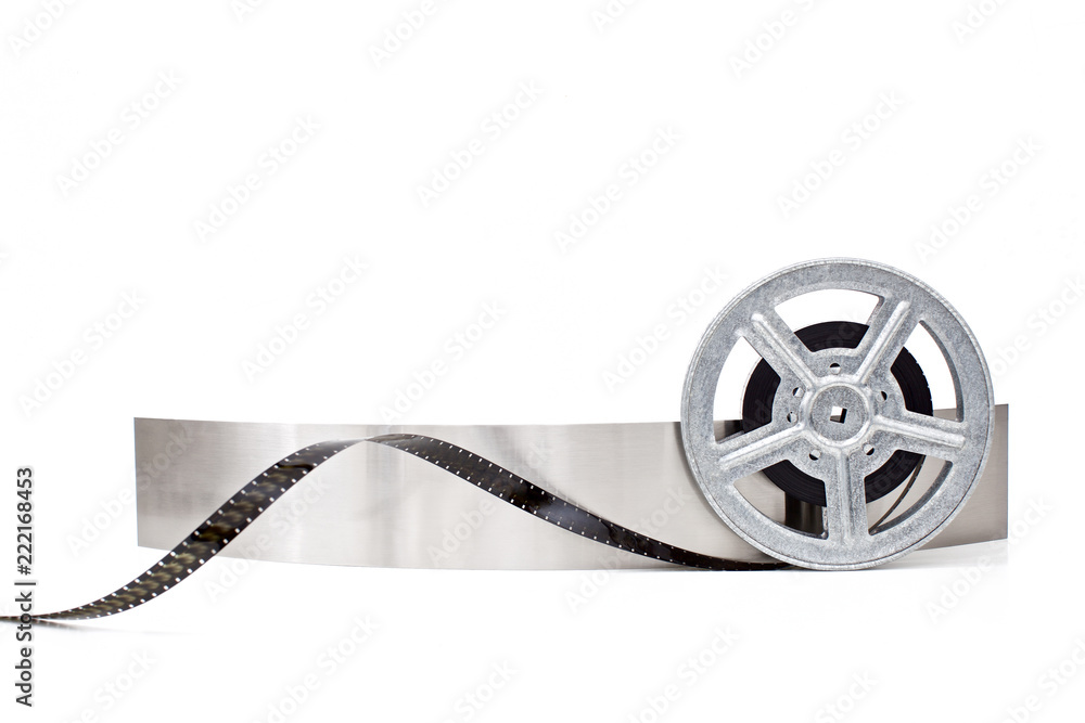 Obraz premium movie film reel on white background