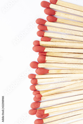 Red matches isolated on whiete background photo