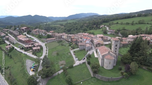 Dron en Mollo. Pueblo de Girona en Cataluña, España  photo