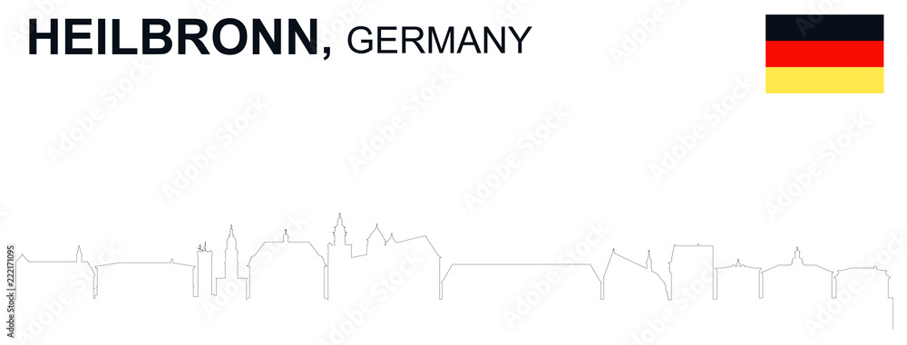 Fototapeta premium Heilbronn, Silhouette