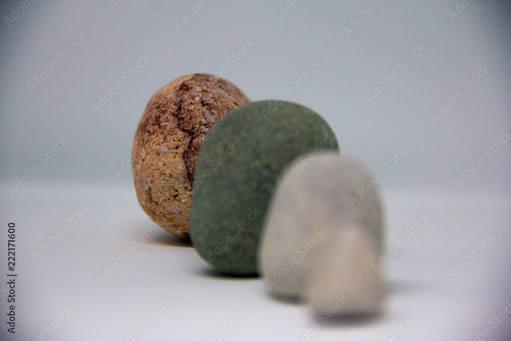 Fototapeta premium Stones on white background