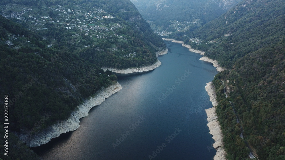 Contra dam, Valle Verzasca, Ticino, Switzerland