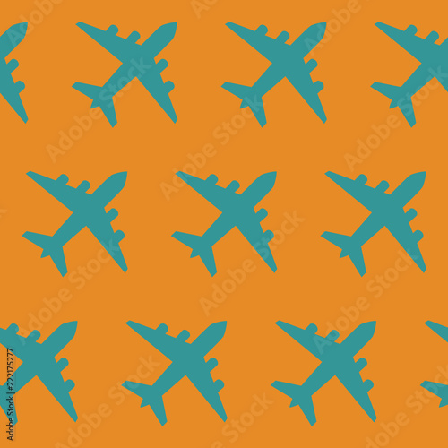 Aircarafts seamless pattern. Vector background.