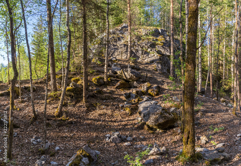 Catechumen's second cliff in Ruskeala Park Catechumen's second cliff in Ruskeala Park