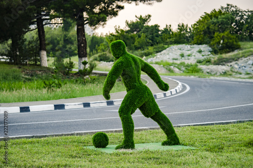 green football player