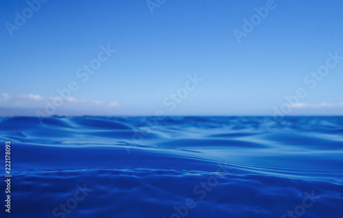 Close Up Blue Ocean Surface with Sky © Erin