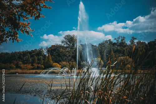 water fountain in a city park