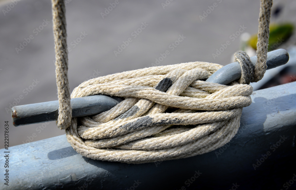 big and strong rope on boat