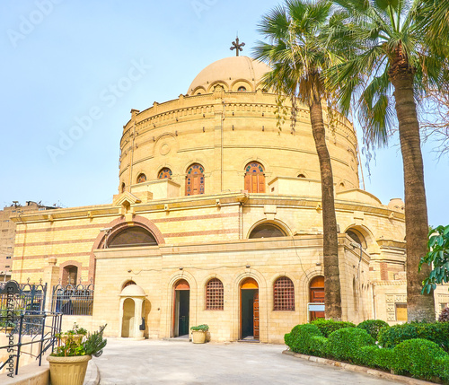 The Byzantine style Church in Coptic Cairo, Egypt photo