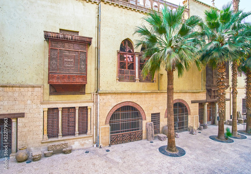 The inner courtyard of Coptic Museum, Cairo, Egypt photo