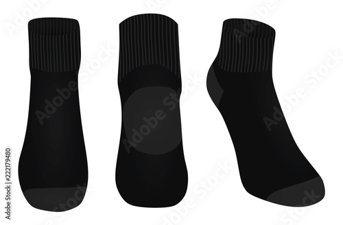 Black socks. vector illustration