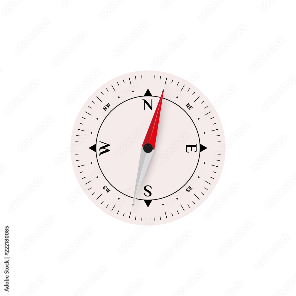3D Vector Compass Icon Set without Glass, Map Navigation Object Isolated on White. Vector Illustration. 3D Vector Compass Icon Set without Glass, Map Navigation Object Isolated on White. Vector Illustration.