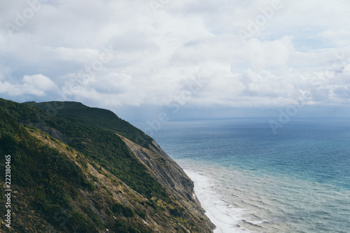 beautiful landscape, the combination of high mountains with the sea