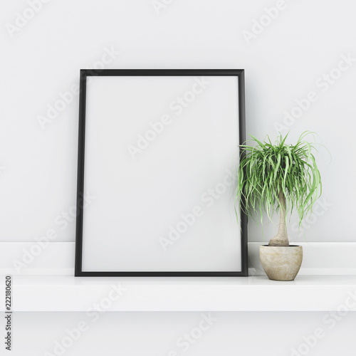 3d interior poster mock up