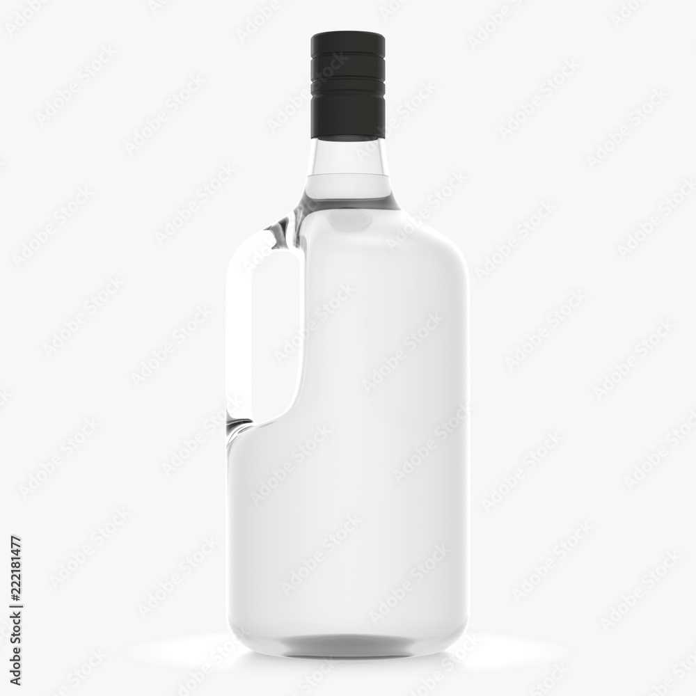 Bottle with alcohol on a white background Bottle with alcohol on a white background