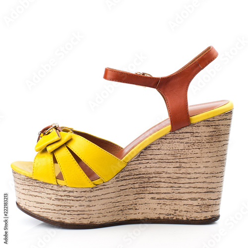 Elegant shoe isolated on white background.Front view.
