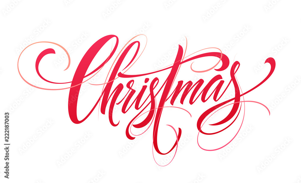 Christmas hand drawn lettering