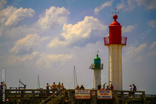 Green and Red Lighthouses of Trouville photo